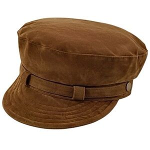 Brown Suede Women's Newsboy Cap